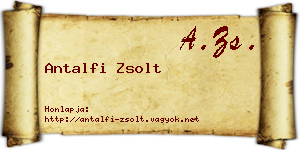 Antalfi Zsolt névjegykártya